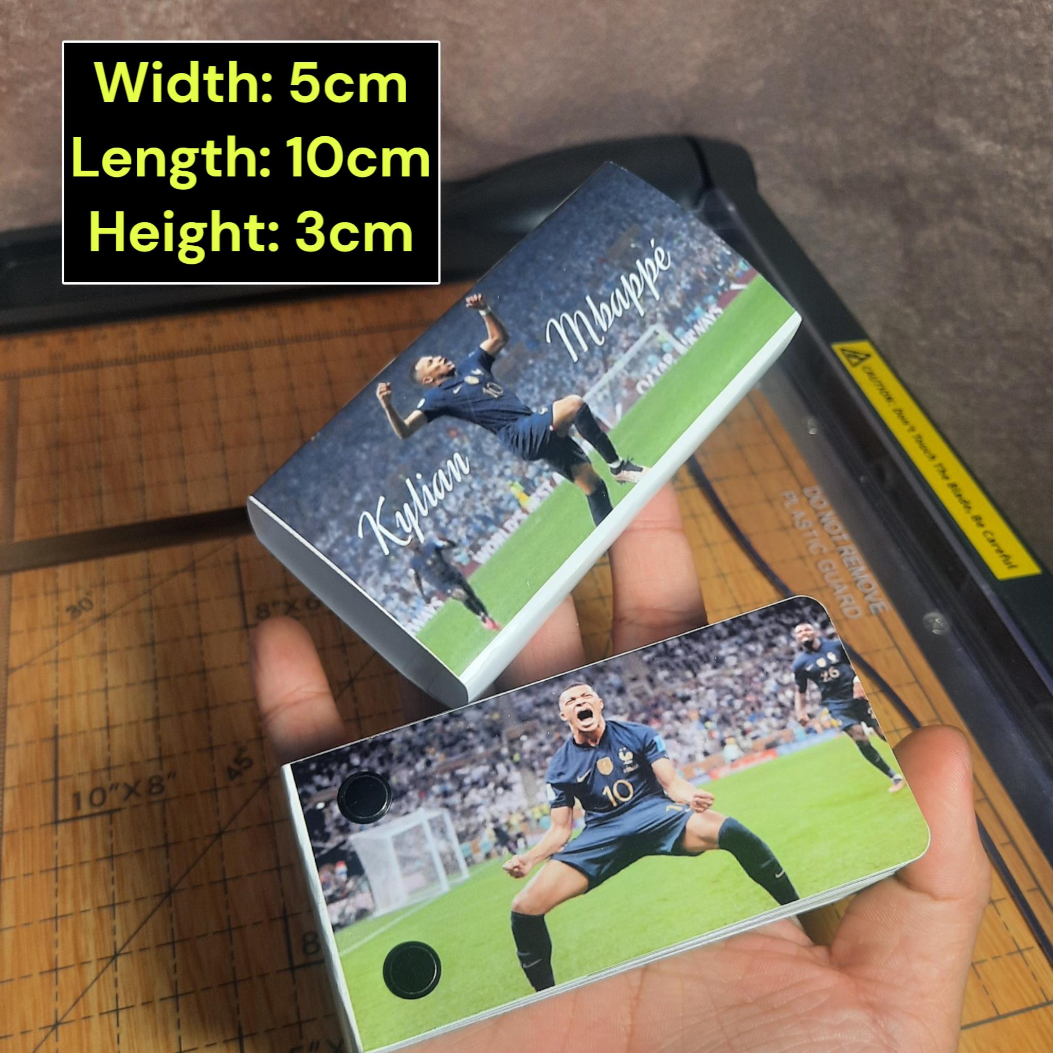 Mbappe Hat-Trick Flipbook – 2022 World Cup Final vs Argentina – Animated Soccer Collectible – Customizable Gift