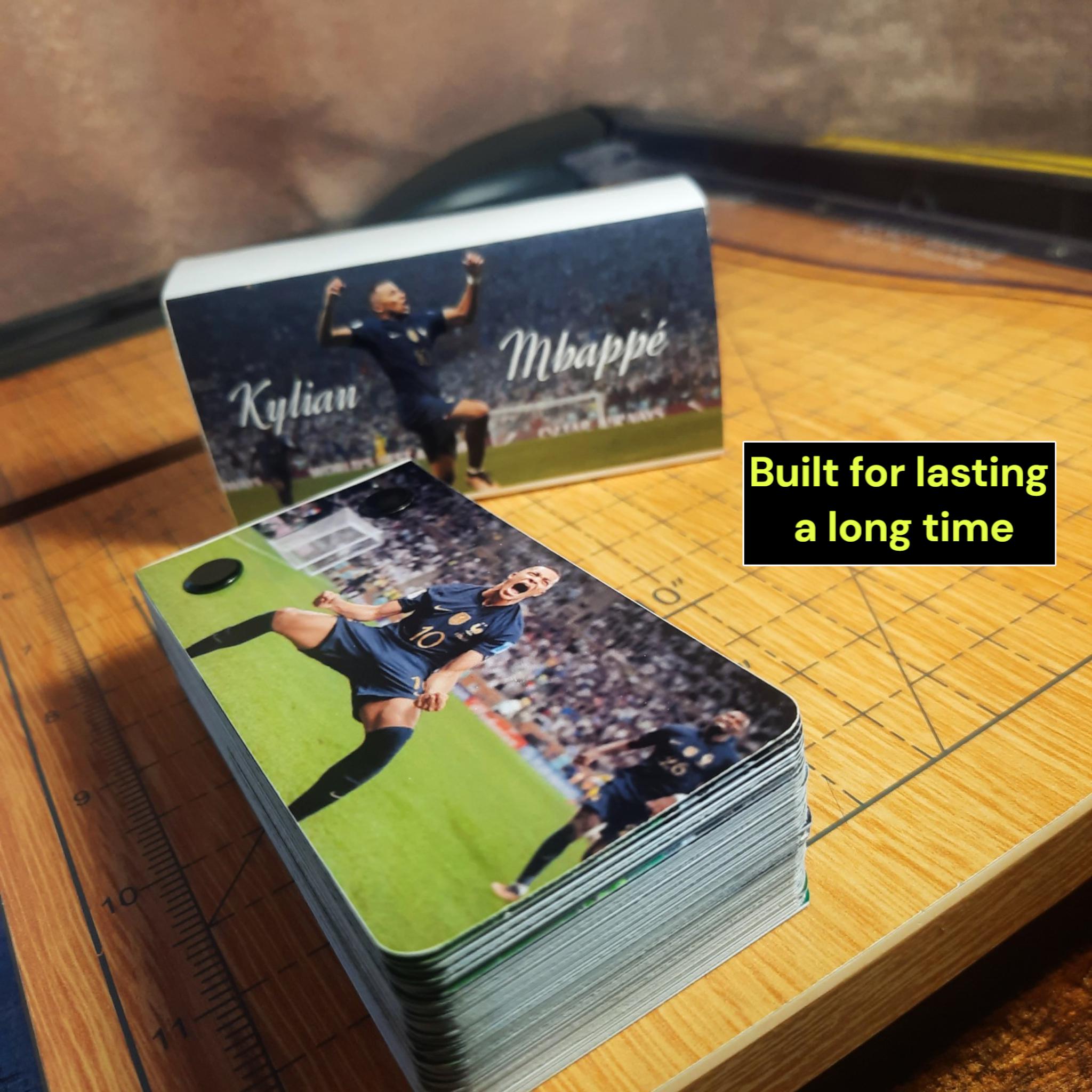 Mbappe Hat-Trick Flipbook – 2022 World Cup Final vs Argentina – Animated Soccer Collectible – Customizable Gift