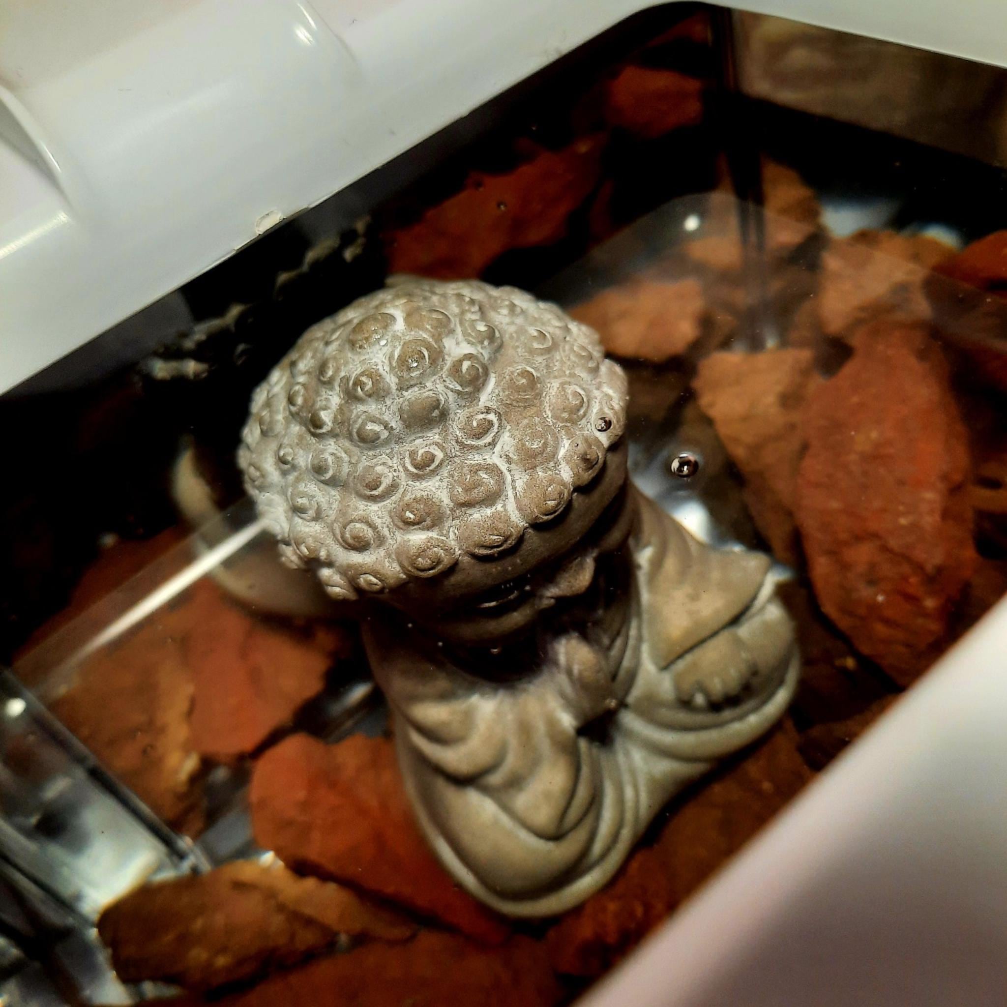 Mini Buddha Aquarium decoration ceramic statute Peaceful tank decor
