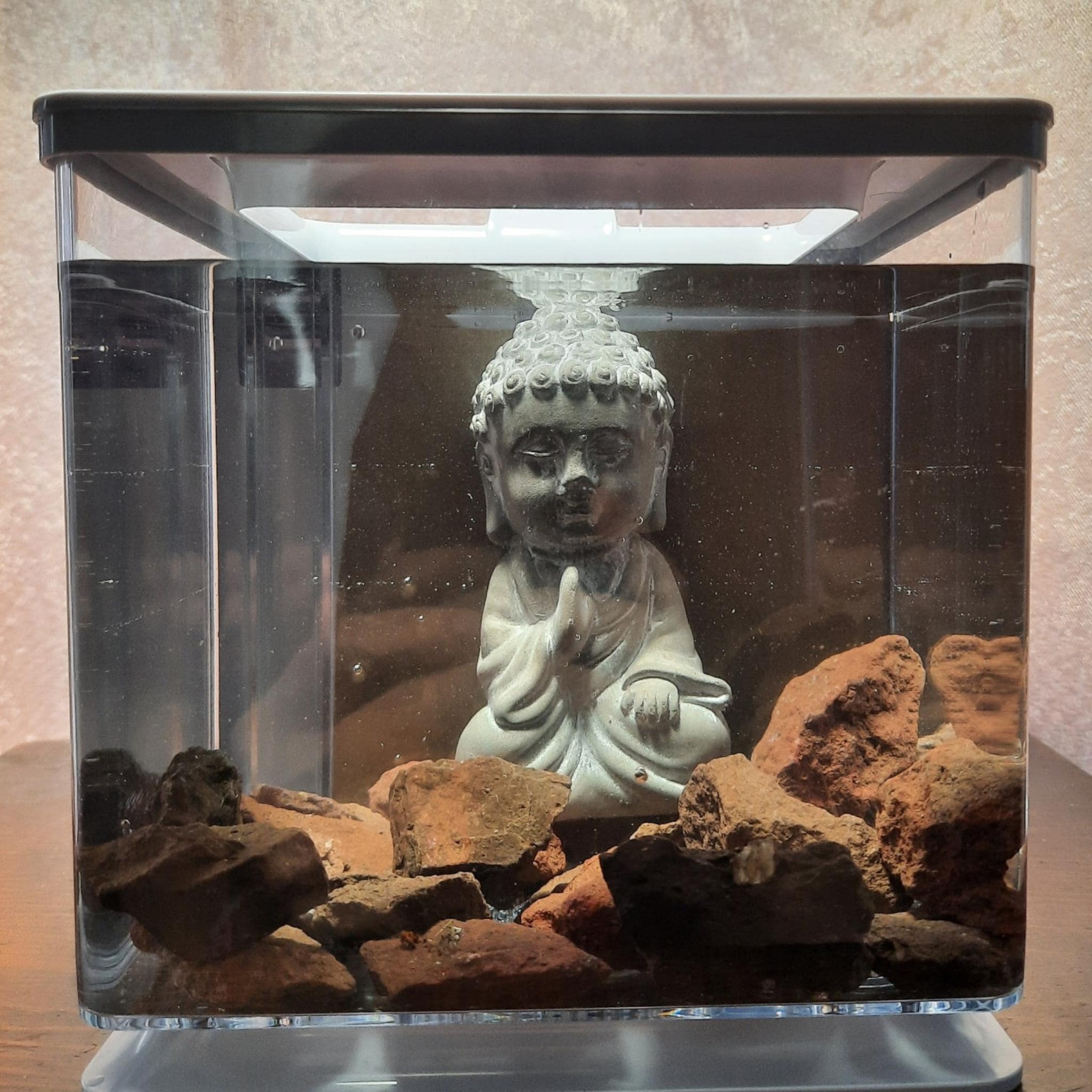 Mini Buddha Aquarium decoration ceramic statute Peaceful tank decor