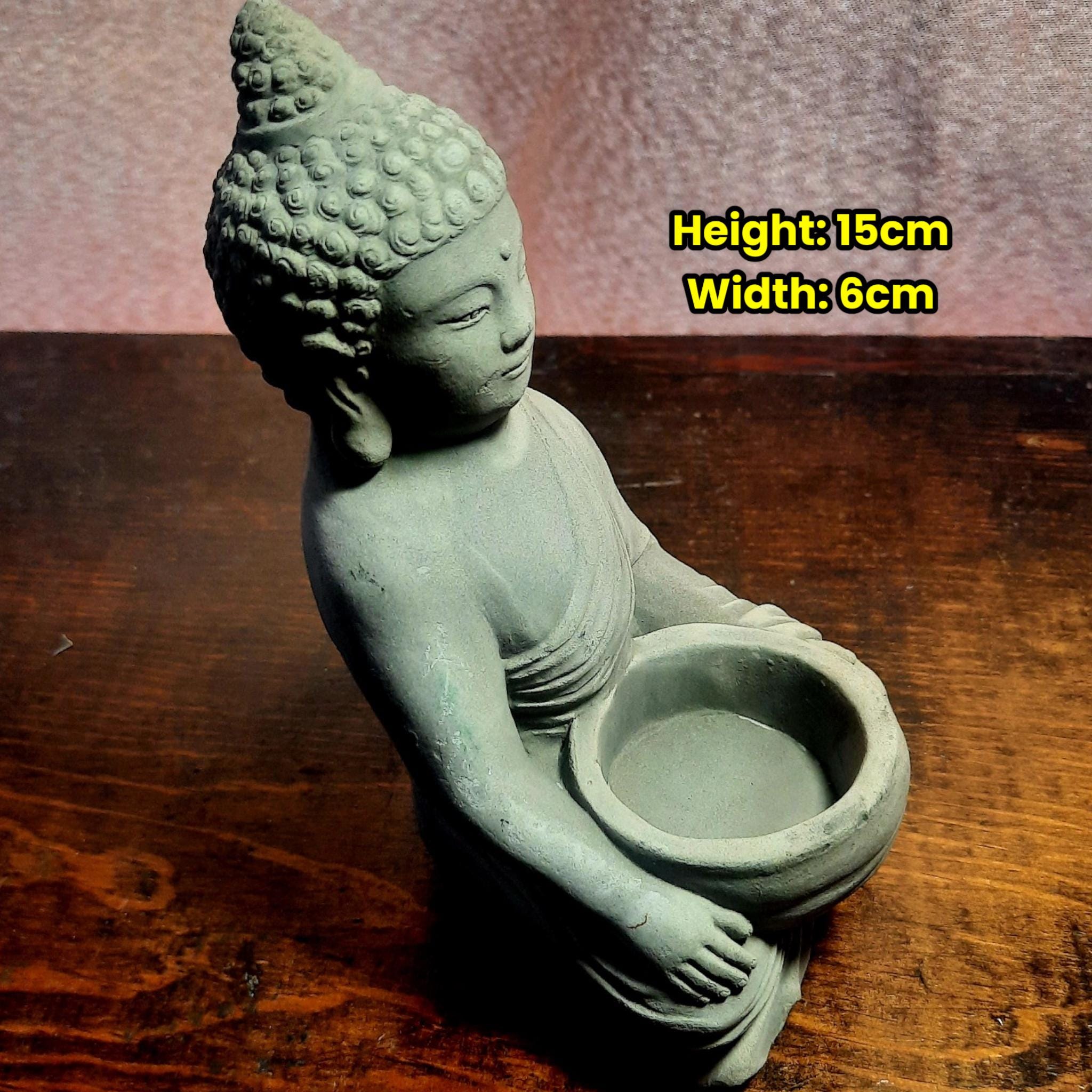 Buddha Statue with Bowl – Aquarium & Terrarium Decor | Insect or Fish Safe Isopod