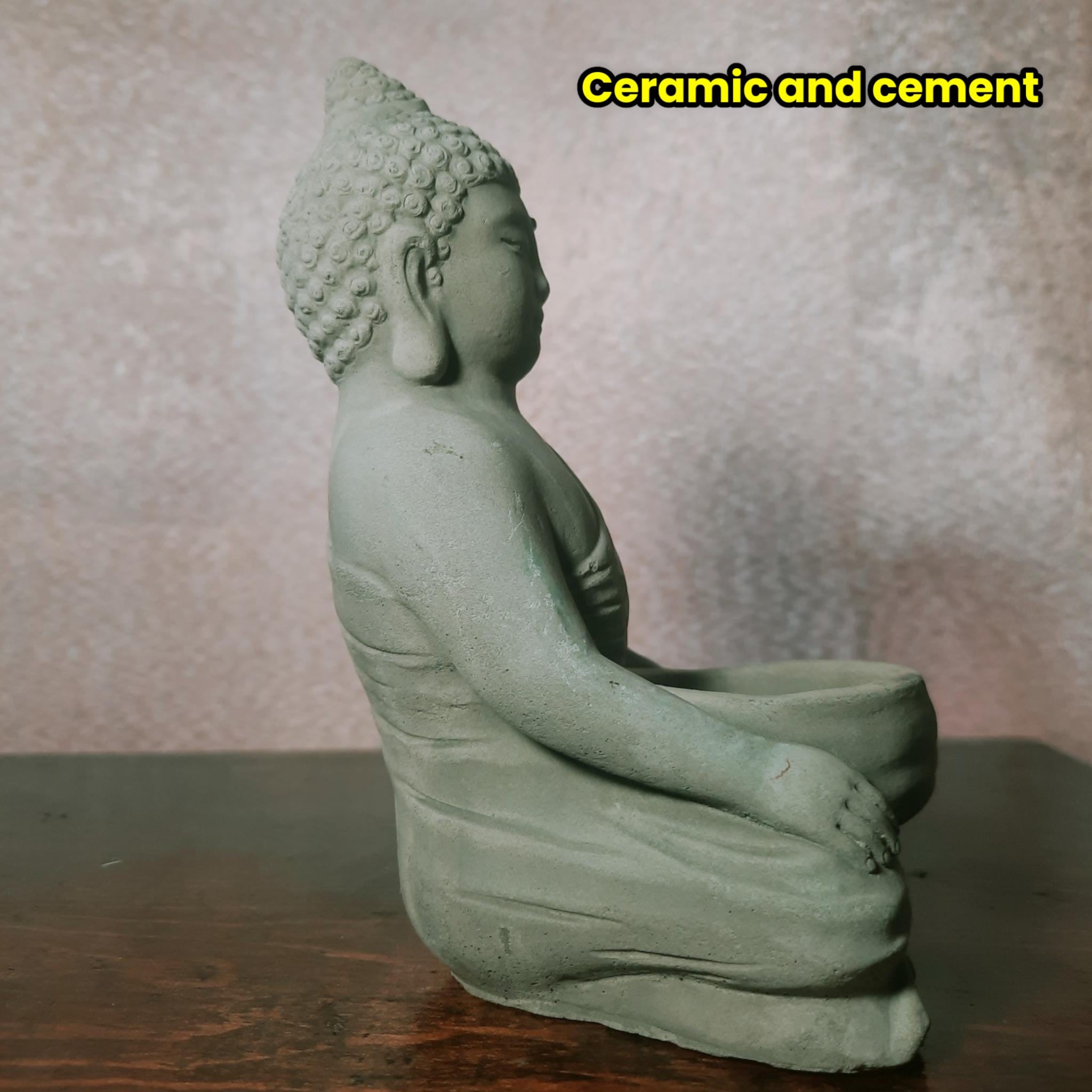 Buddha Statue with Bowl – Aquarium & Terrarium Decor | Insect or Fish Safe Isopod