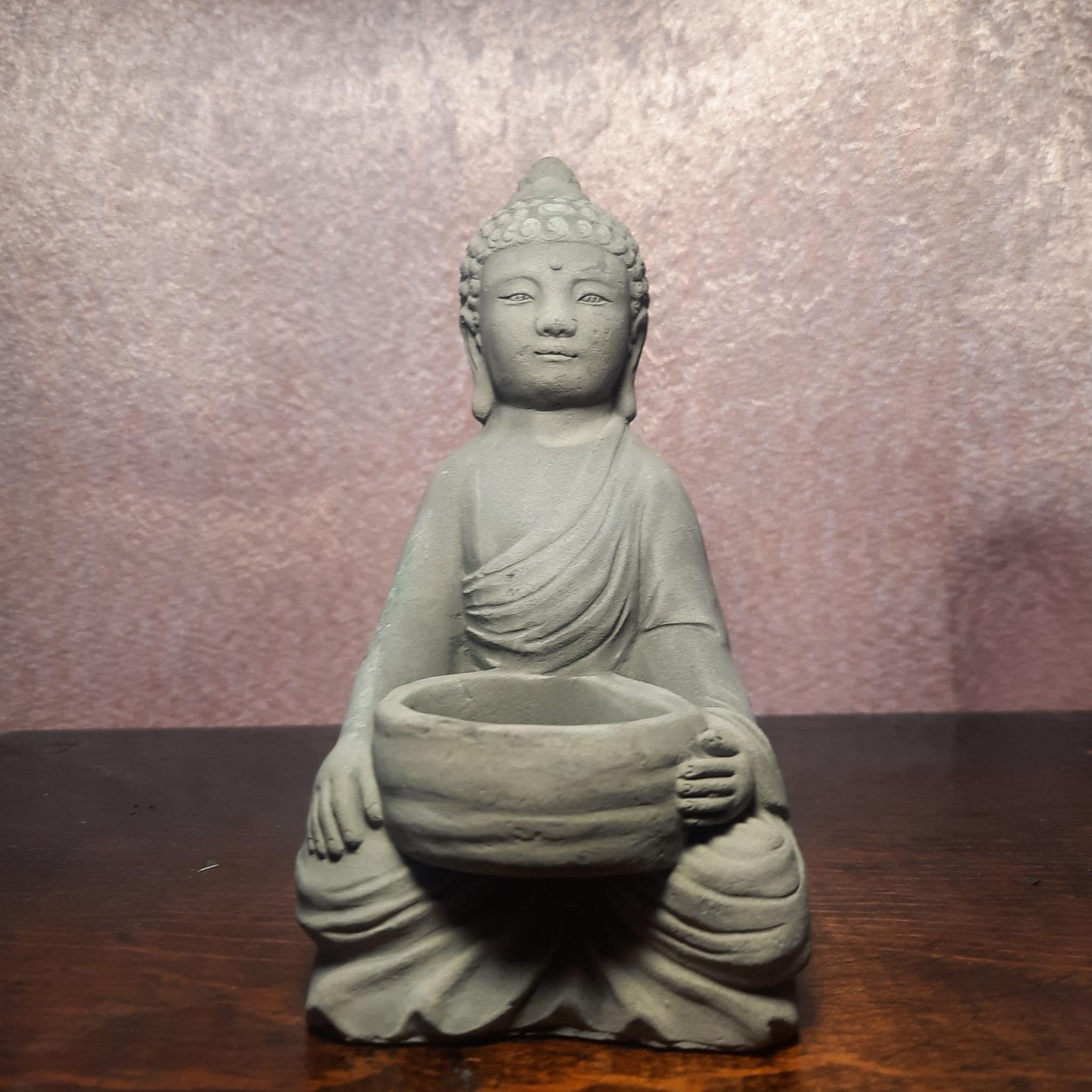Buddha Statue with Bowl – Aquarium & Terrarium Decor | Insect or Fish Safe Isopod