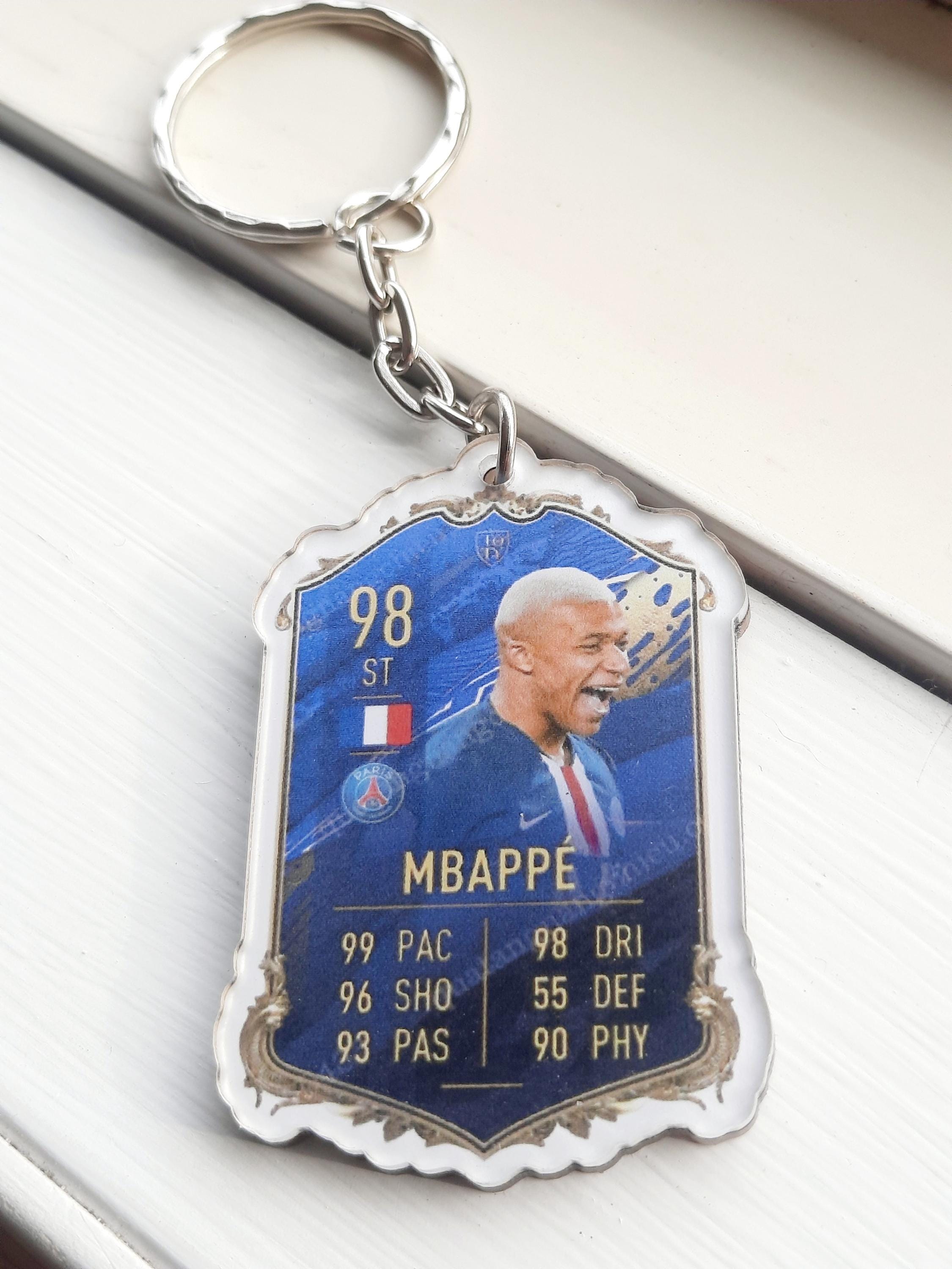 Messi Ronaldo Football Keychain | Durable Mica Material | Waterproof Soccer Player Gift